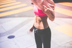 fit woman working out