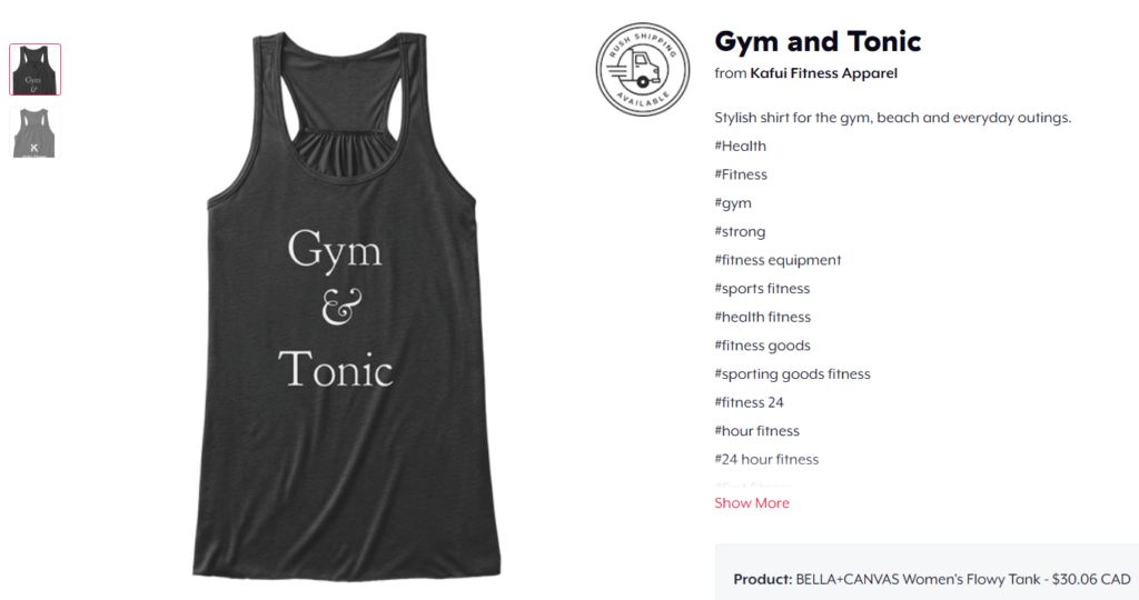 Kafui Fitness tank top